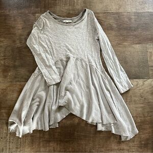 Indigo thread light gray bohemian swing top